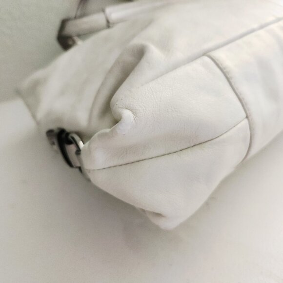 Coach Ashley White & Silver Carryall Shoulder Bag Handbag - Picture 12 of 16